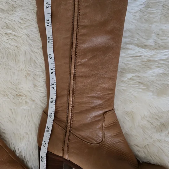 Sam Edelman Cognac Leather Over the Knee Boots size 8.5 - Picture 11 of 14
